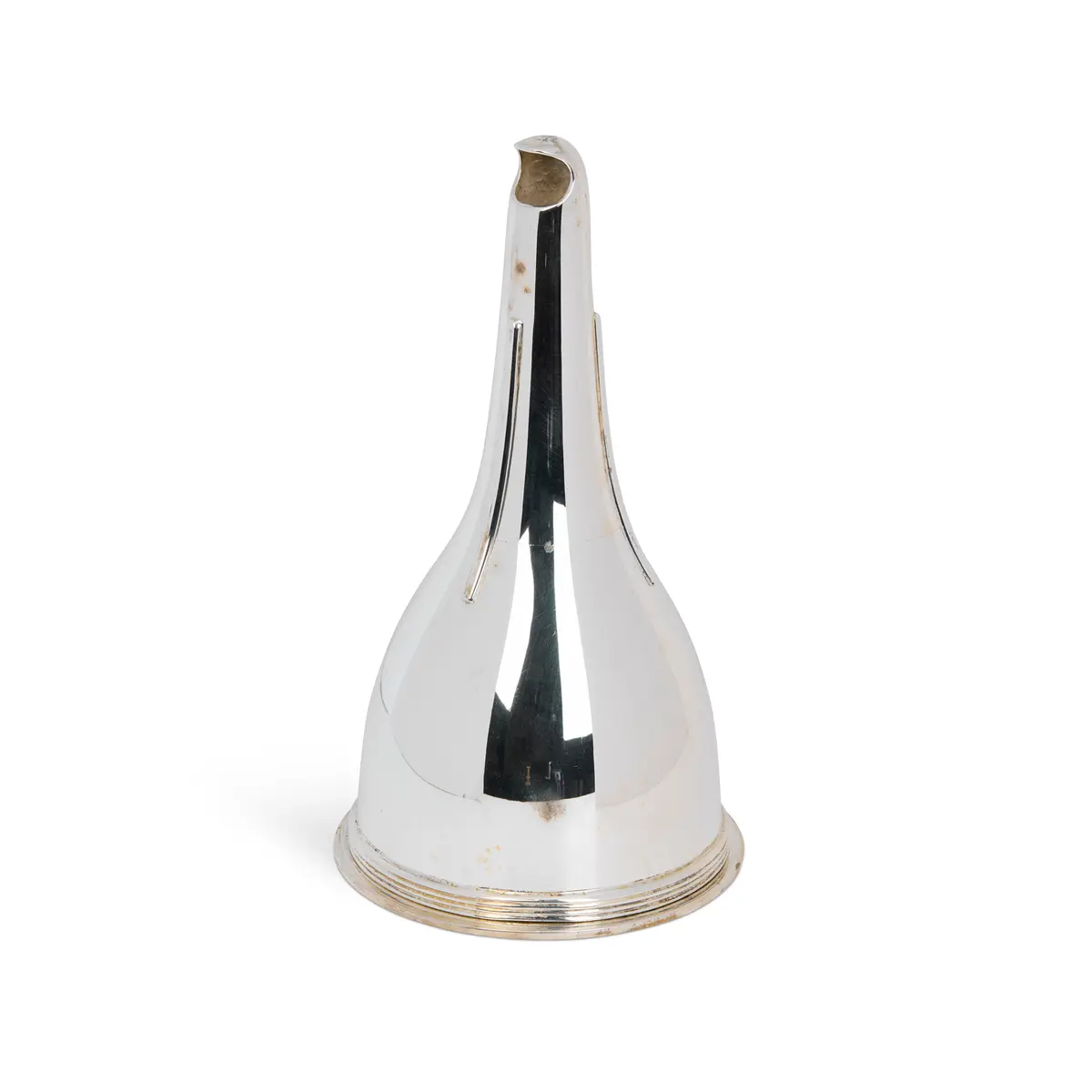 CONTEMPORARY SILVER WINE FUNNEL