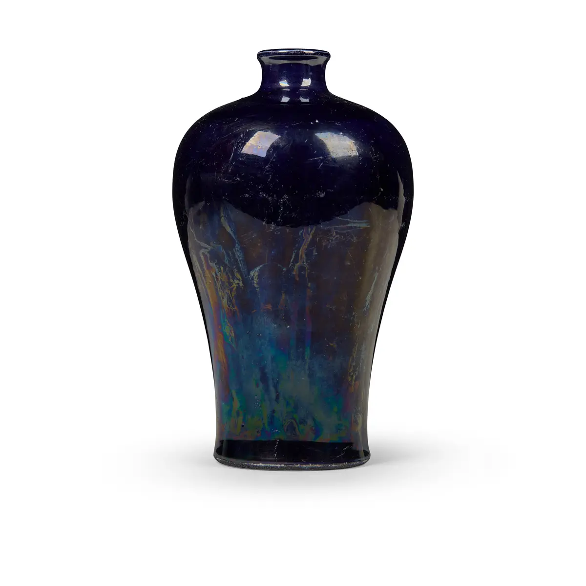 CHINESE AUBERGINE-GLAZED VASE, MEIPING