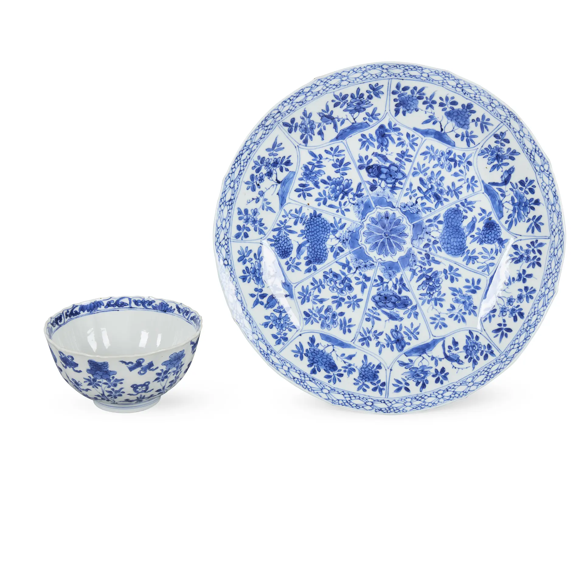 [PROPERTY OF A GENTLEMEN IN ENGLAND] TWO BLUE AND WHITE PORCELAIN WARES