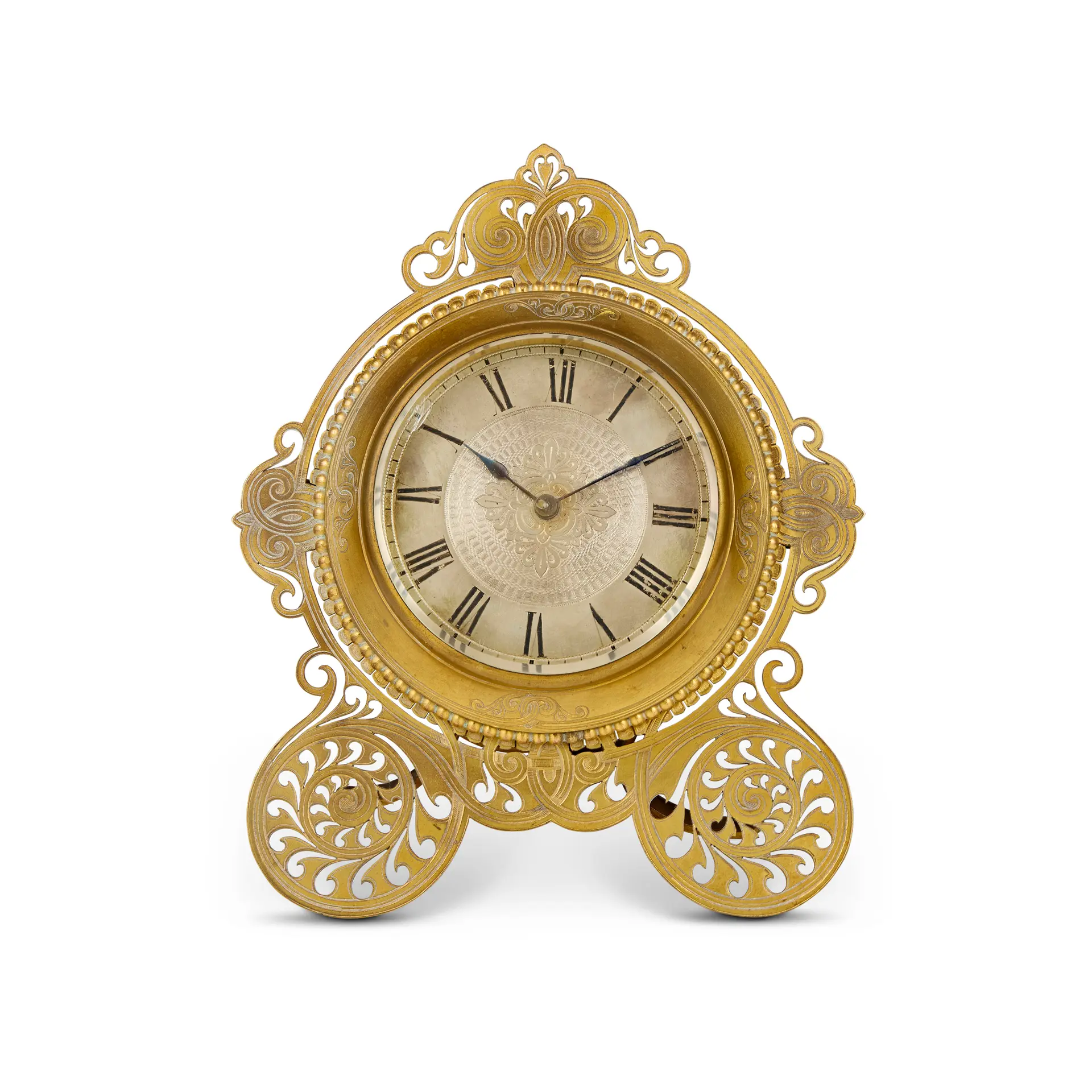 VICTORIAN BRASS STRUT CLOCK
