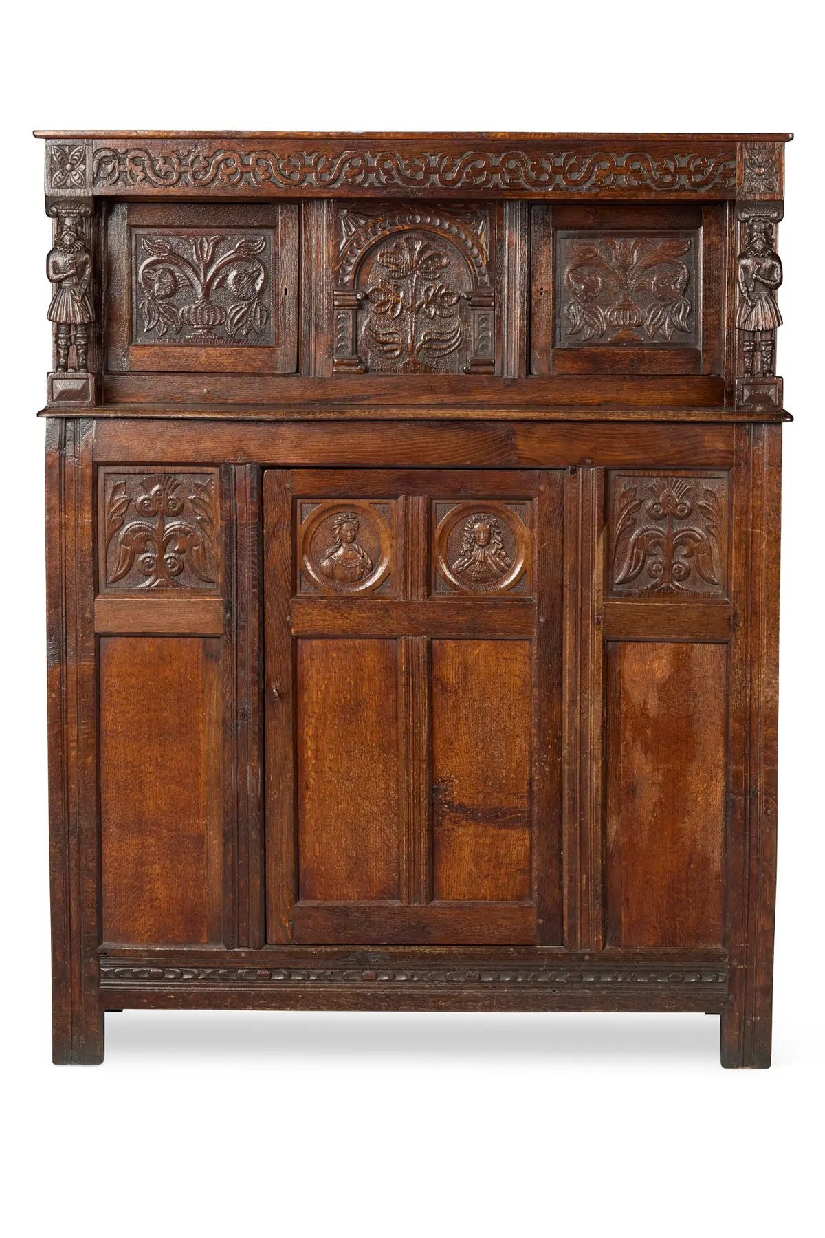CAROLEAN STYLE OAK LIVERY CUPBOARD