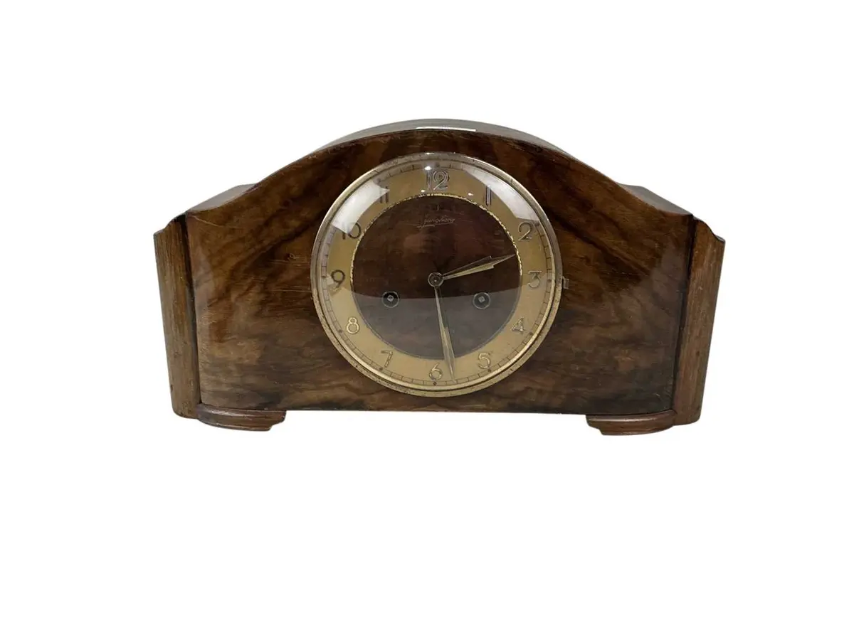 JUNGANS WALNUT CASED MANTEL CLOCK EARLY/MID 20TH CENTURY