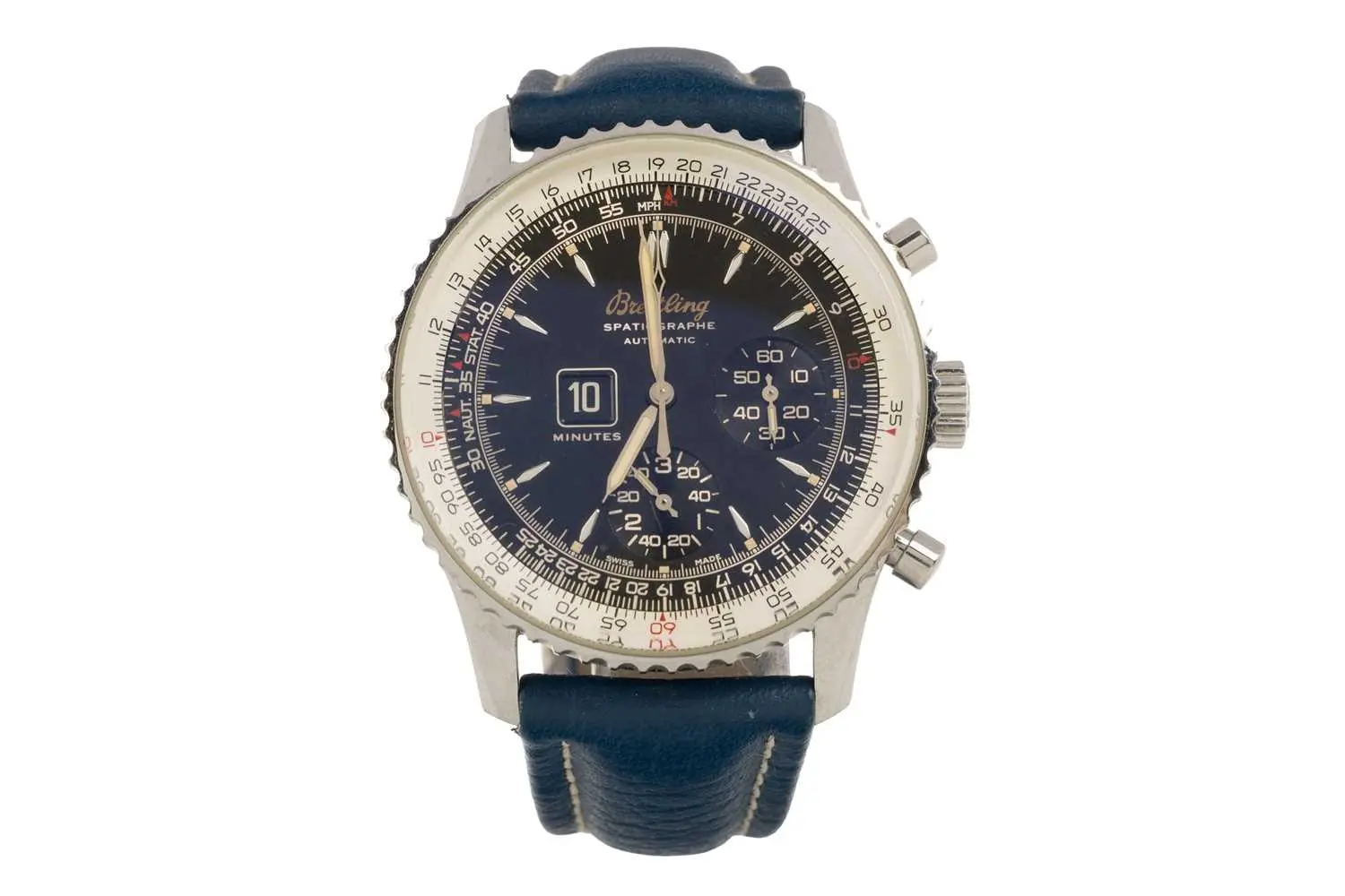 BREITLING 'SPATIOGRAPHE' STAINLESS STEEL AUTOMATIC WRIST WATCH