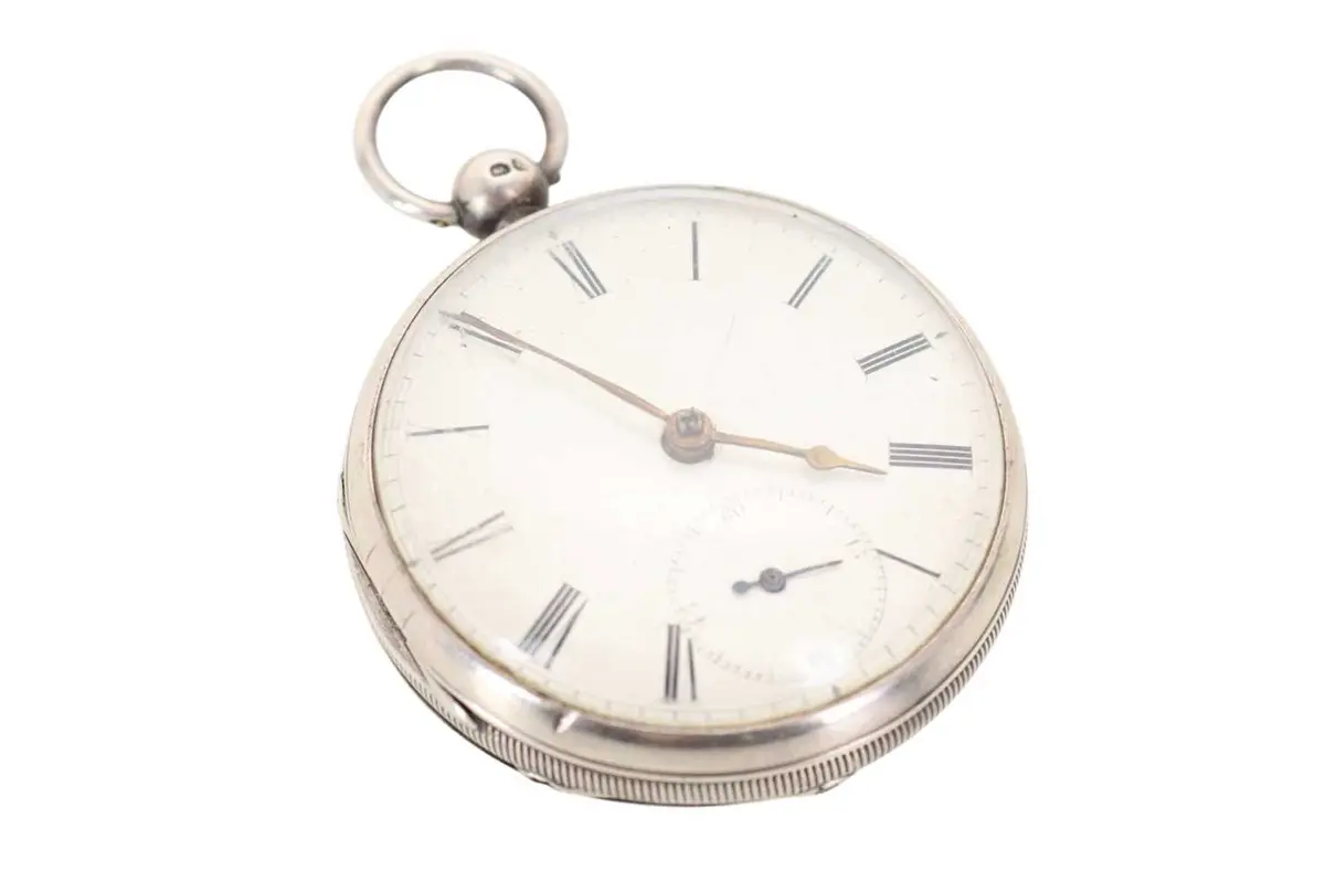 SILVER OPEN FACE POCKET WATCH EARLY 19TH CENTURY