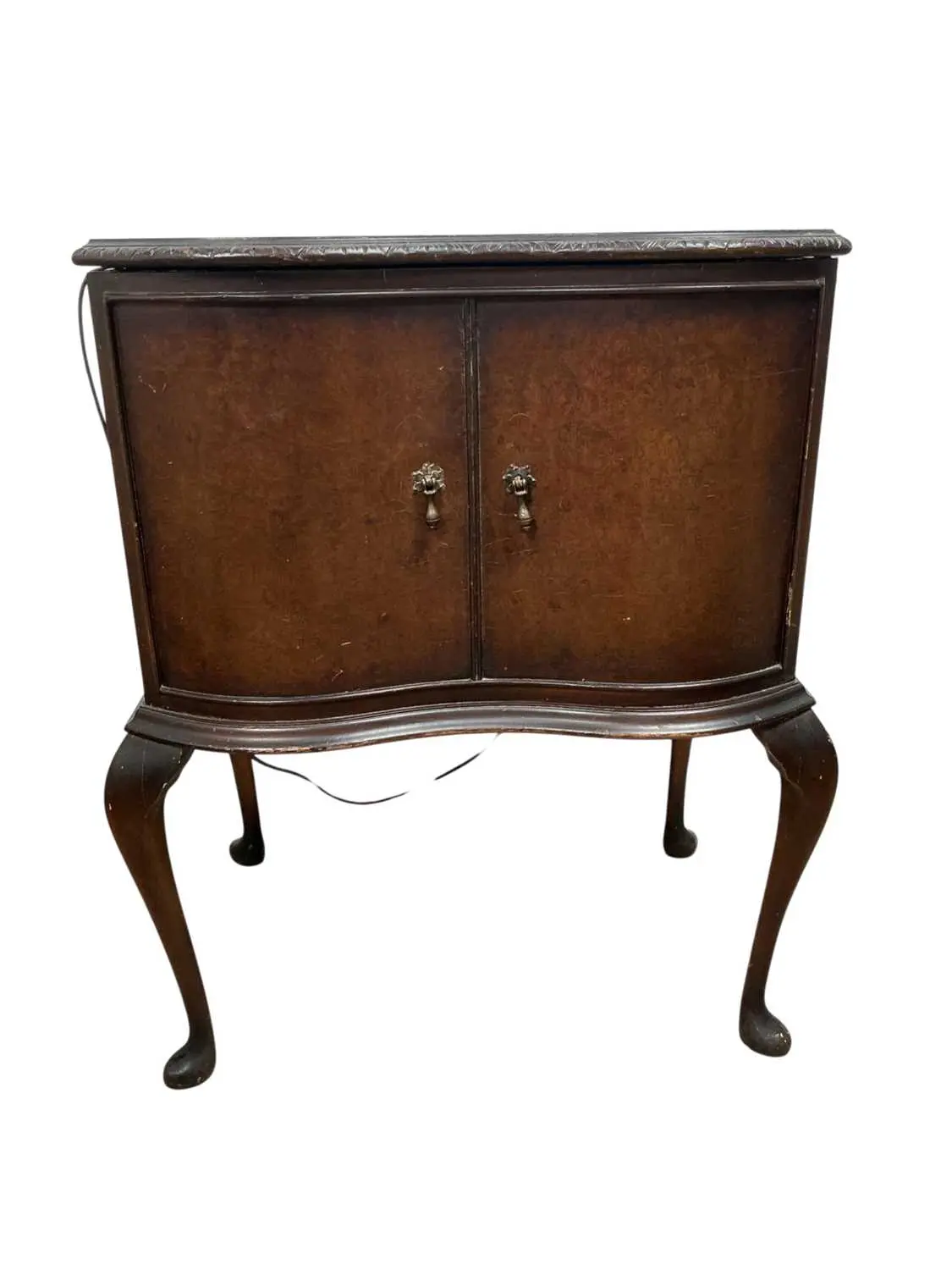 MAHOGANY CASED RADIO RECORD PLAYER MID 20TH CENTURY