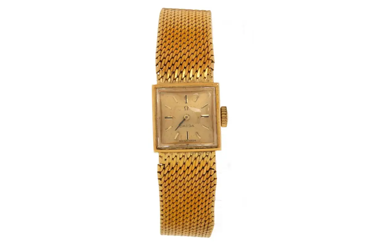 OMEGA EIGHTEEN CARAT GOLD WRIST WATCH