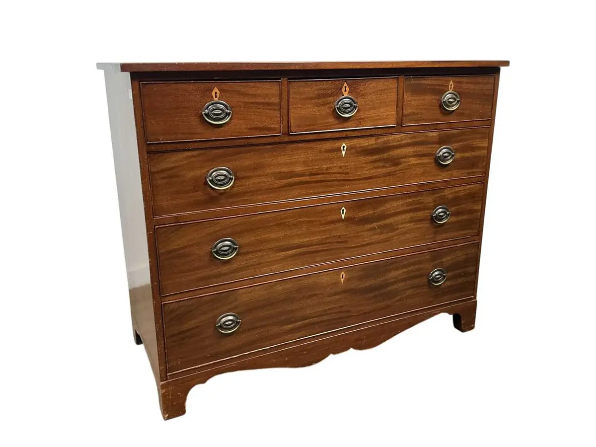 GEORGE III MAHOGANY CHEST EARLY 19TH CENTURY