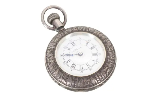 VICTORIAN SILVER FOB WATCH LATE 19TH CENTURY