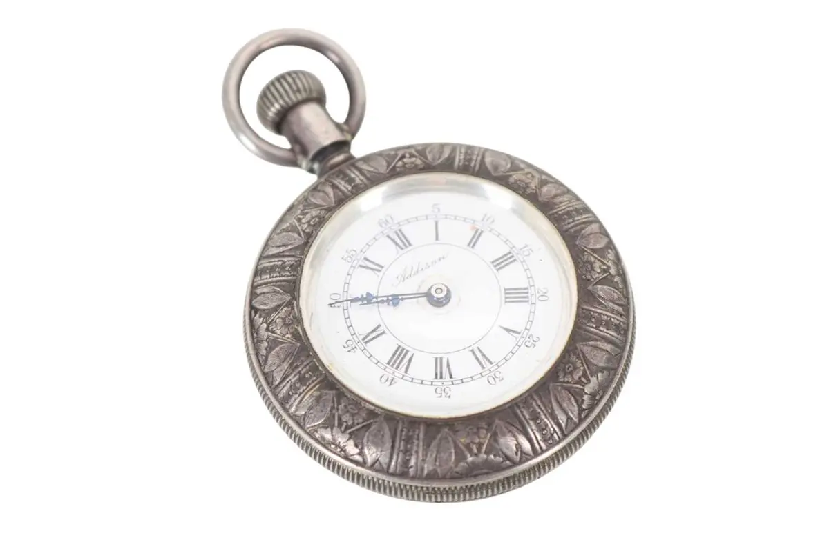 VICTORIAN SILVER FOB WATCH LATE 19TH CENTURY