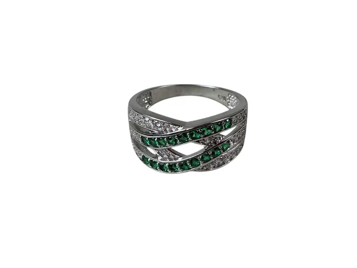 GROUP OF SILVER AND GEM SET RINGS MID/LATE 20TH CENTURY