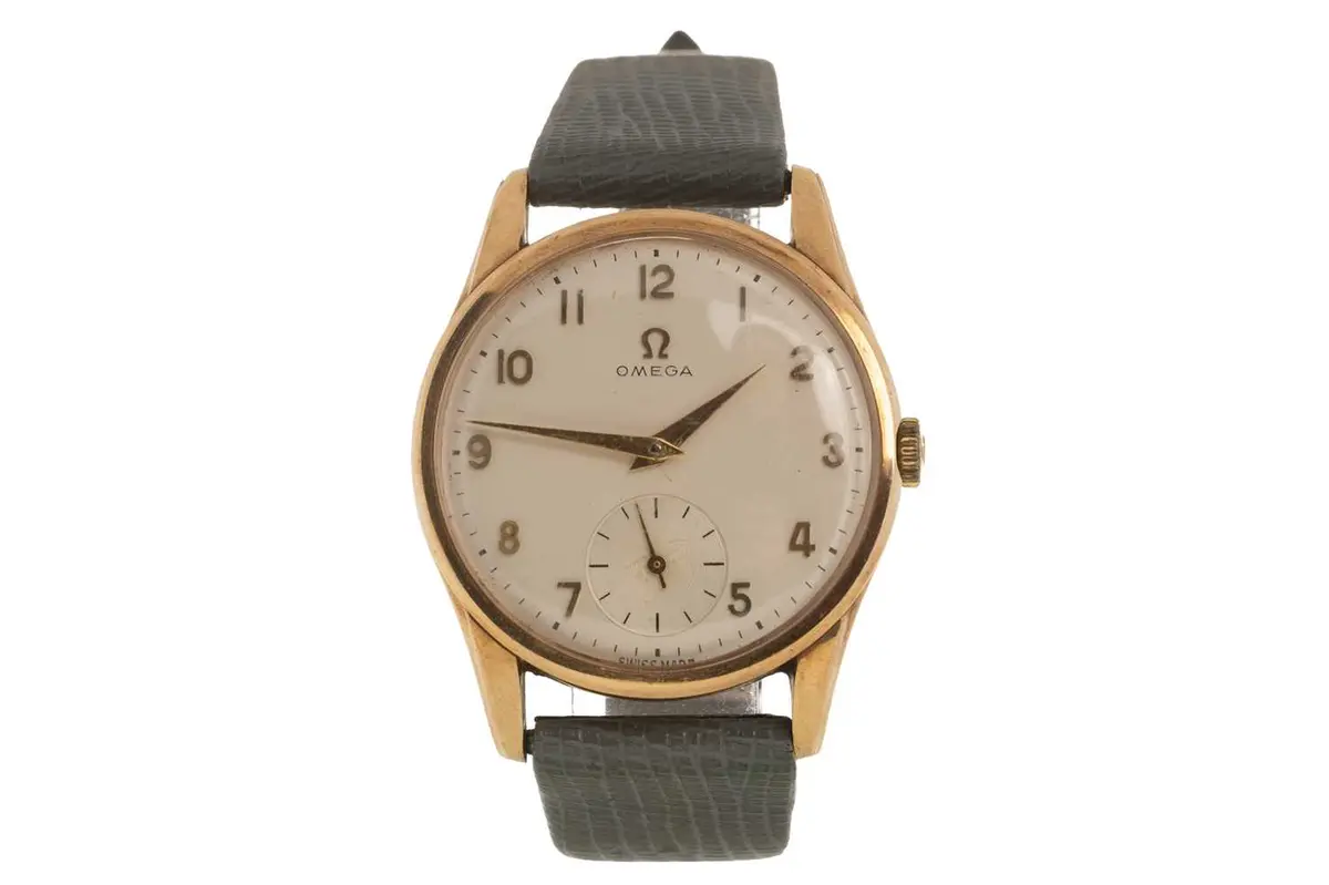 OMEGA NINE CARAT GOLD MANUAL WIND WRIST WATCH