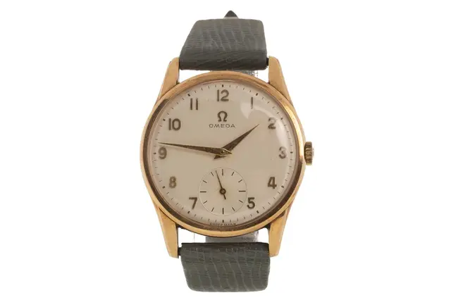 OMEGA NINE CARAT GOLD MANUAL WIND WRIST WATCH