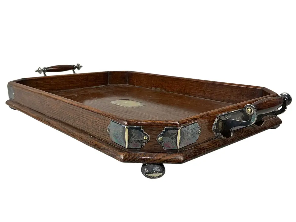 EDWARDIAN OAK TRAY EARLY 20TH CENTURY