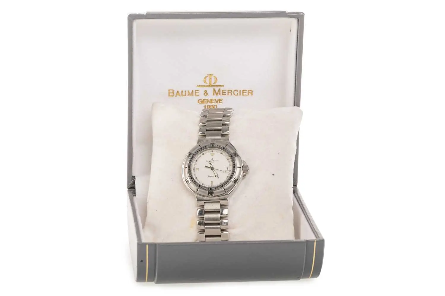 BAUME AND MERCIER FORMULA ONE STAINLES STEEL QUARTZ WRIST WATCH