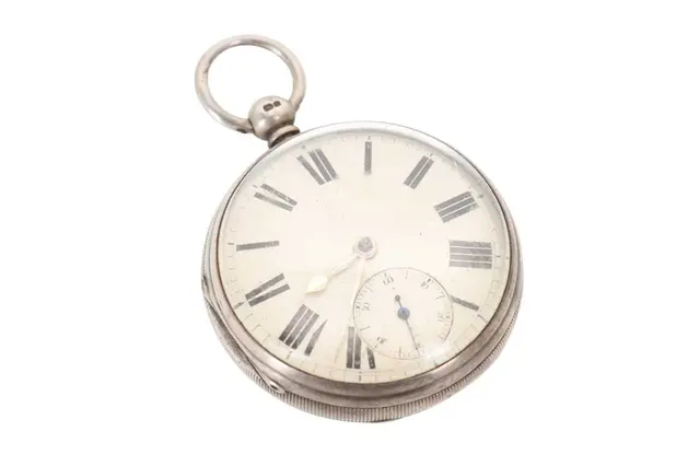 SILVER OPEN FACE POCKET WATCH LATE 19TH/EARLY 20TH CENTURY