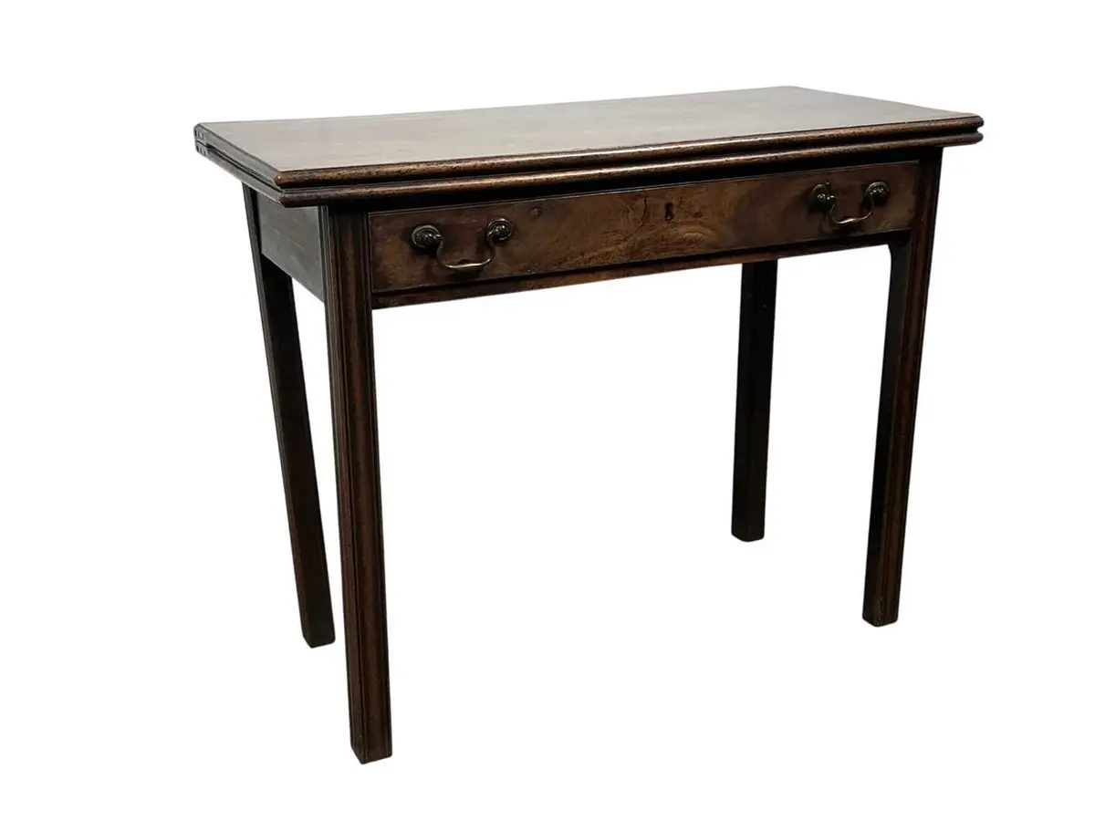GEORGE III MAHOGANY TEA TABLE EARLY 19TH CENTURY