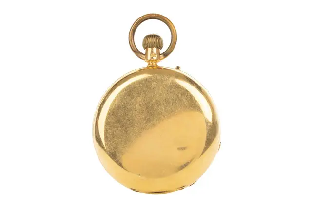 GOLD FULL HUNTER POCKET WATCH LATE 19TH/EARLY 20TH CENTURY