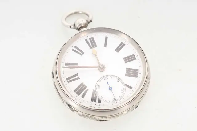 SILVER OPEN FACE POCKET WATCH LATE 19TH/EARLY 20TH CENTURY
