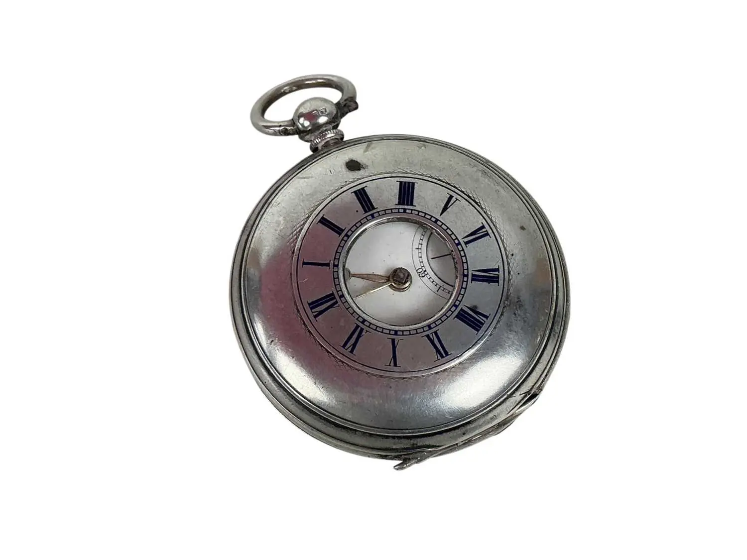 SILVER CASED HALF HUNTER POCKET WATCH EARLY 20TH CENTURY