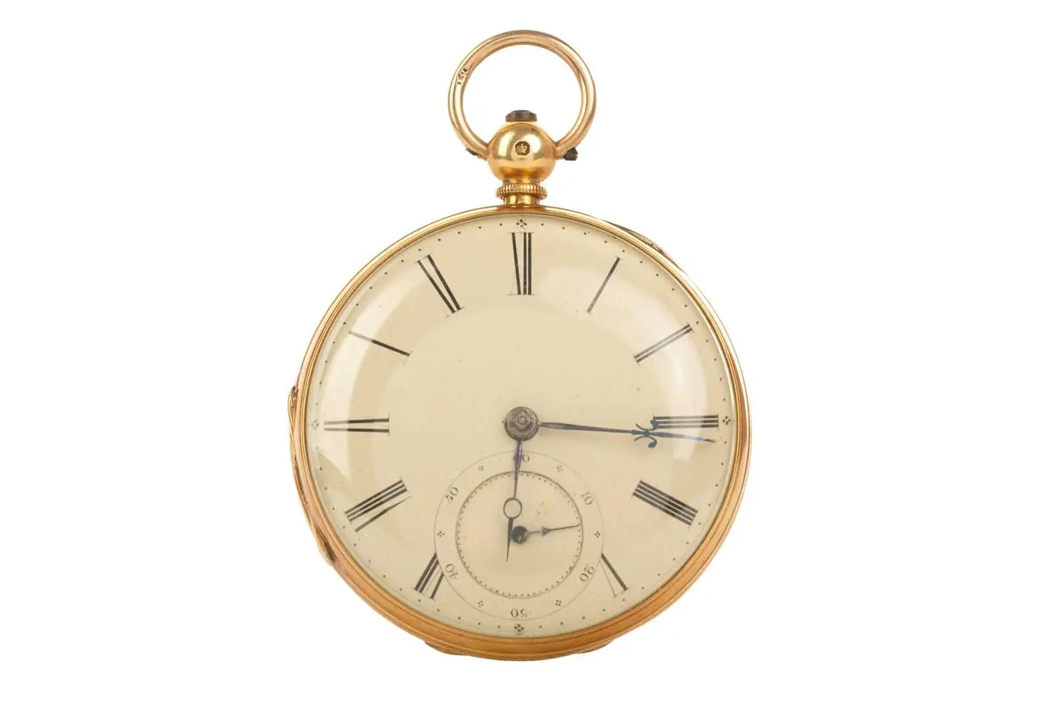 GOLD OPEN FACE POCKET WATCH LATE 19TH/EARLY 20TH CENTURY