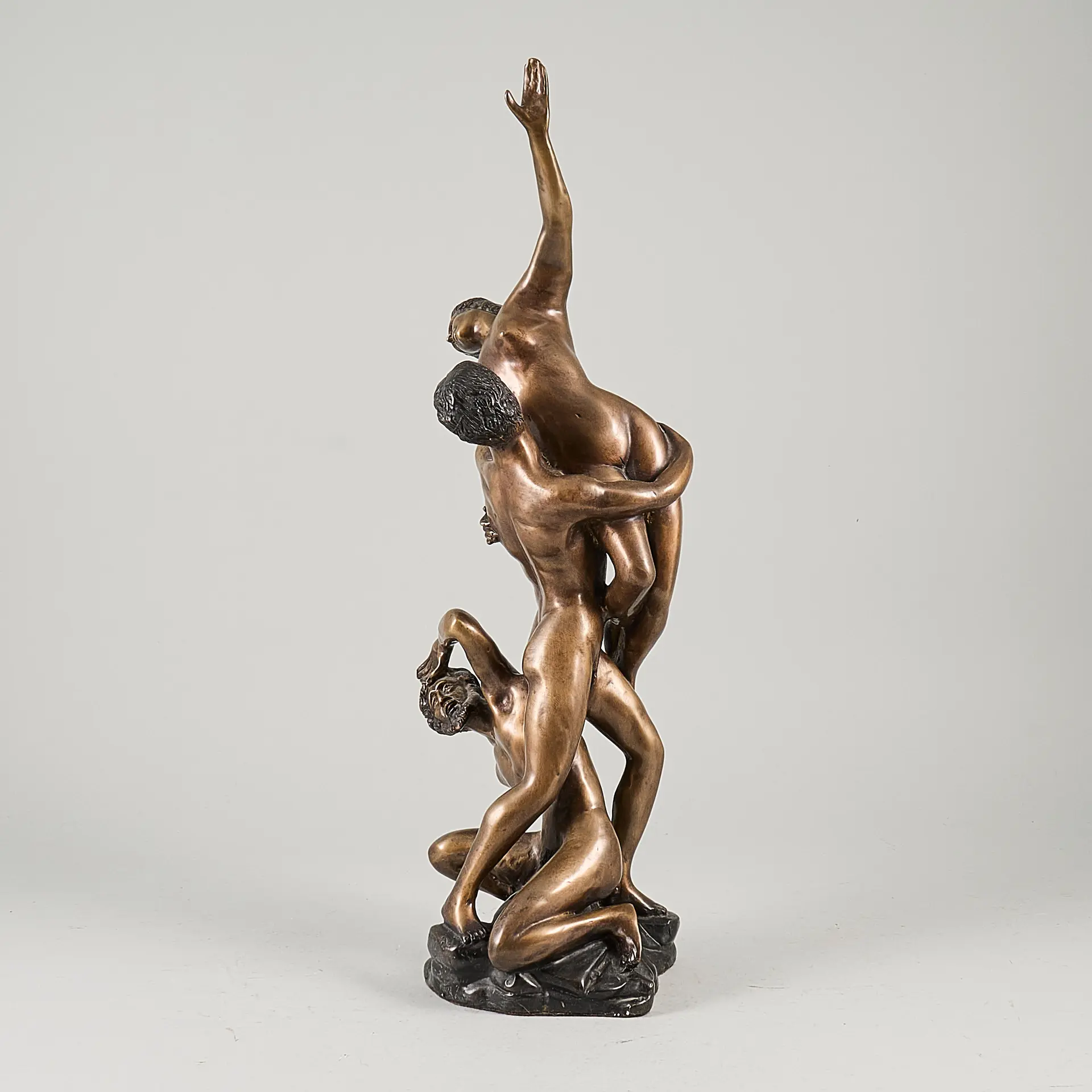 SKULPTUR ”Sabinskornas bortförande” Scotte, brons.