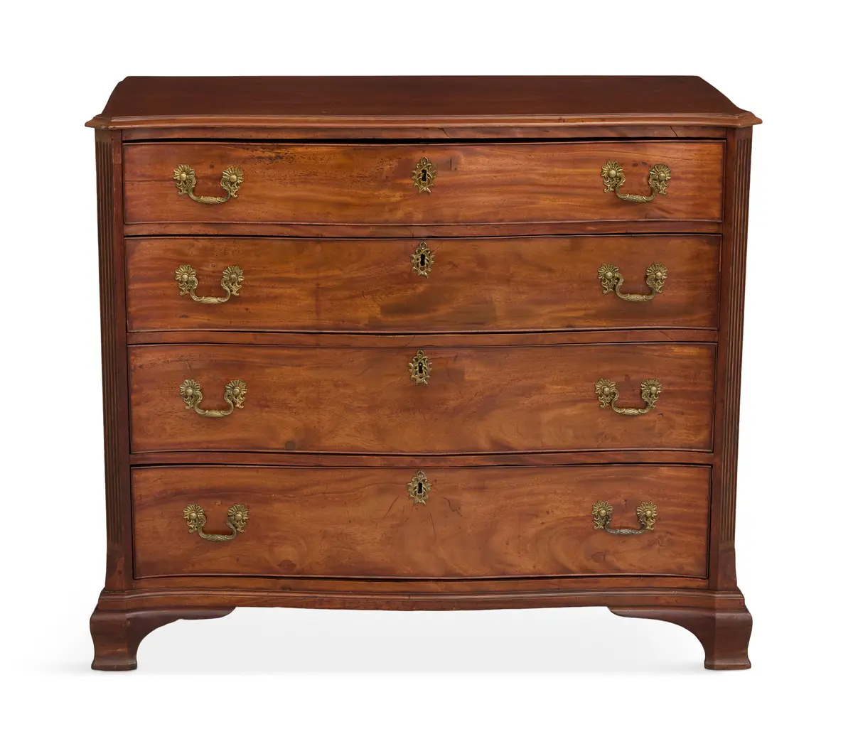 George III Mahogany Serpentine Chest of Drawers