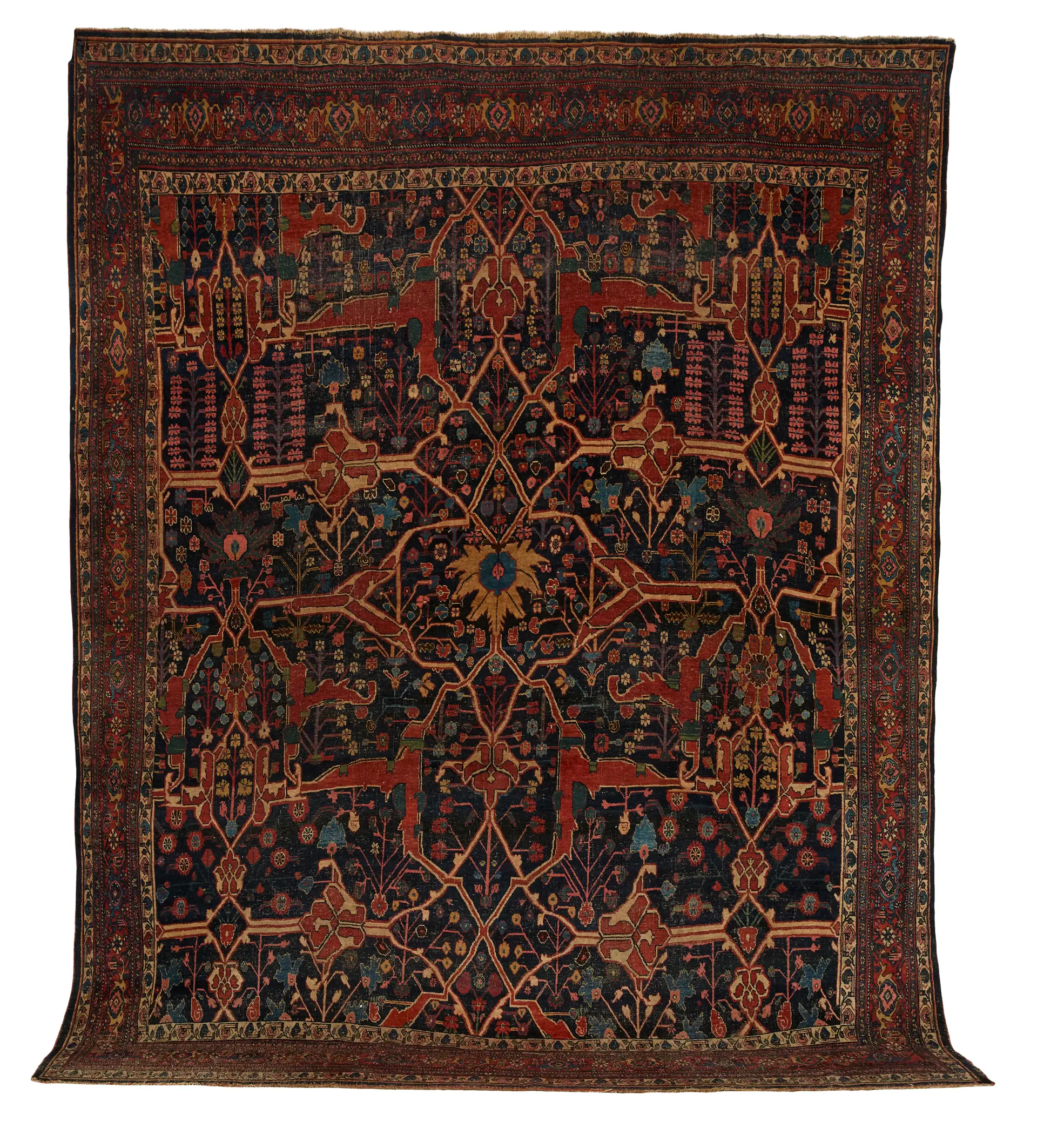 Semi-Antique Serapi Carpet