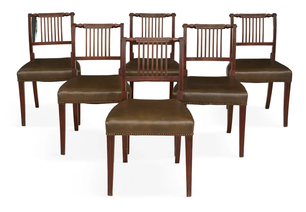 Suite of Six Regency Mahogany Chairs