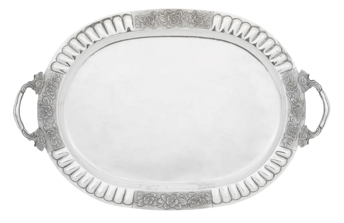 Large Mexican Sterling Silver Serving Tray