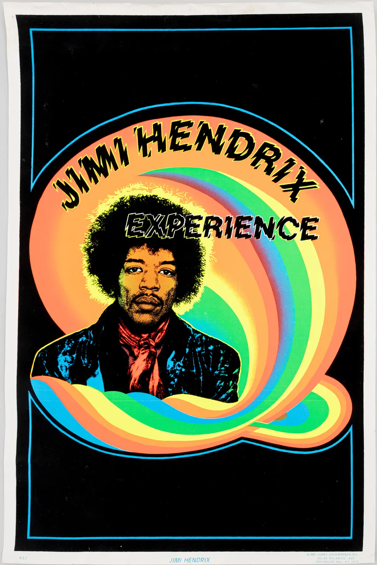 JIMI HENDRIX, affisch, "Jimi Hendrix Experience", delvis litografiskt