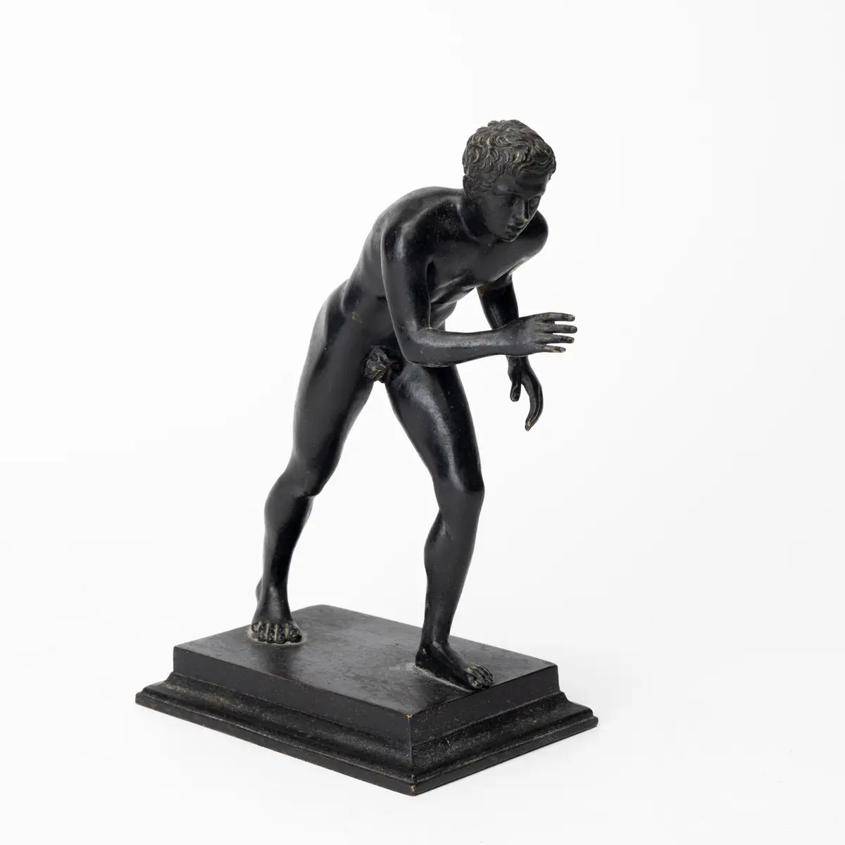 SKULPTUR, patinerad brons, löpare, efter original av Gennaro Chiurazzi