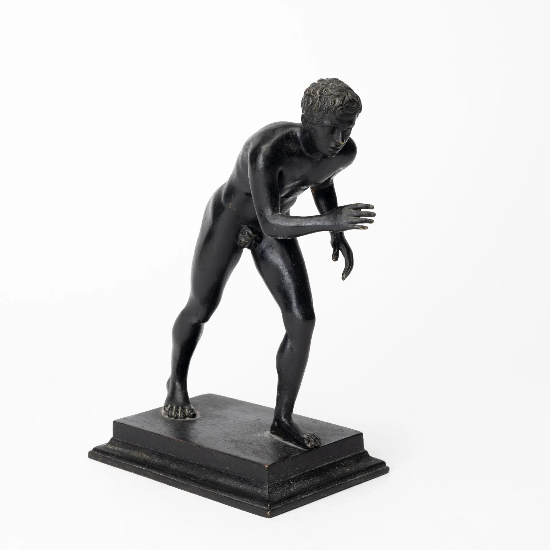 SKULPTUR, patinerad brons, löpare, efter original av Gennaro Chiurazzi
