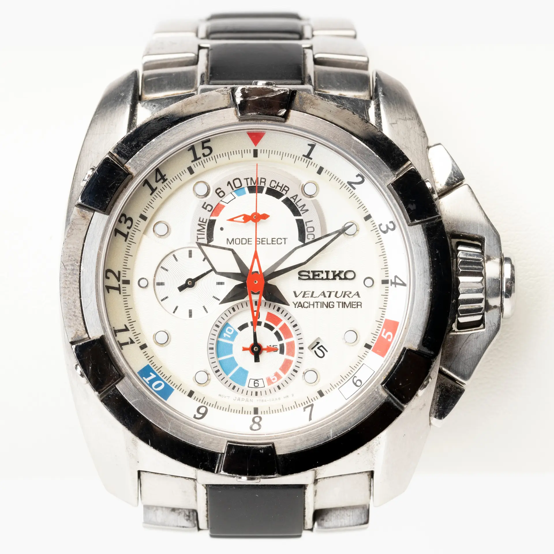 SEIKO, Velatura Yachting Timer, armbandsur, quartz, cal. 7T84, stål, 2000-tal.