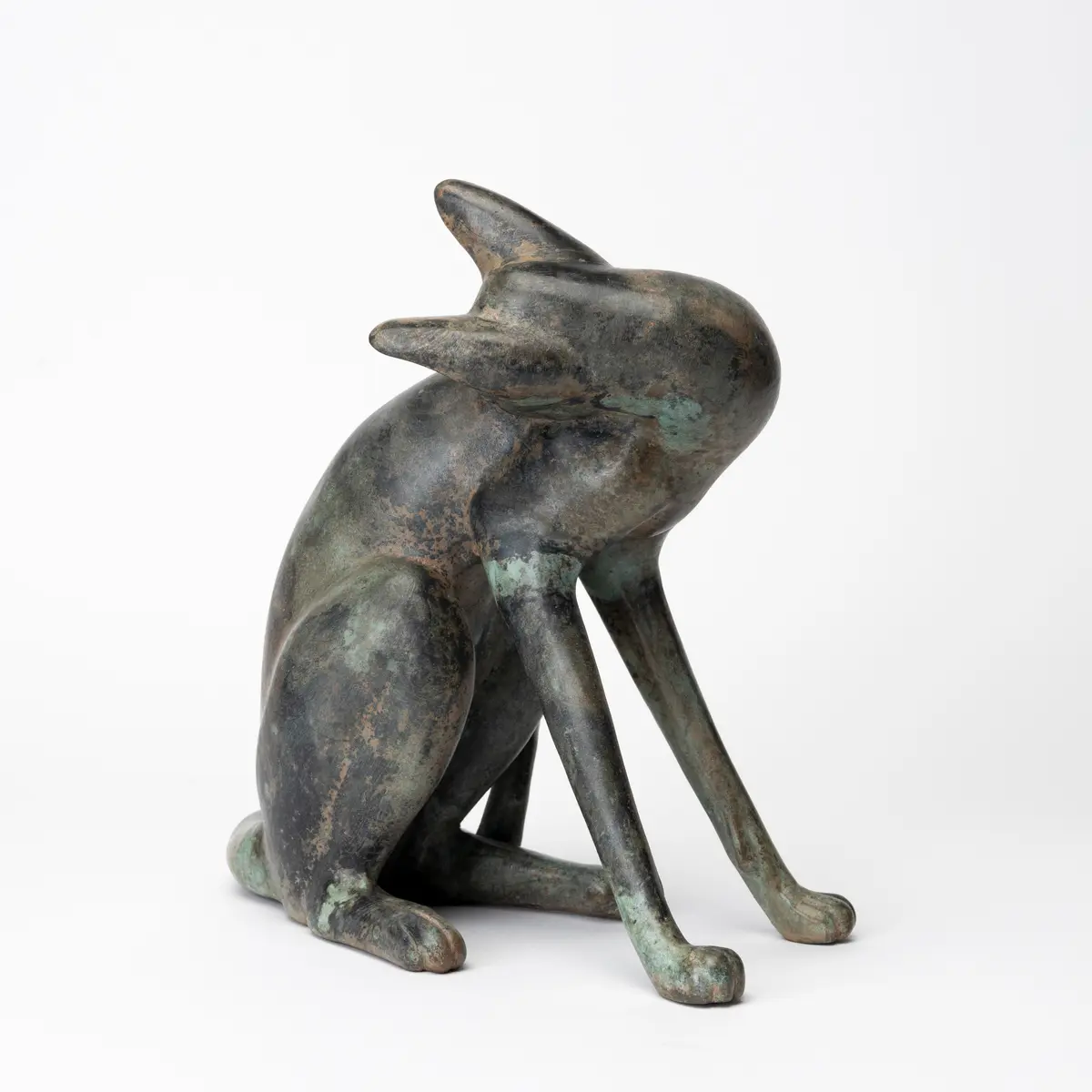 OKÄND KONSTNÄR. Katt, skulptur, brons, omärkt, sent 1900-tal.