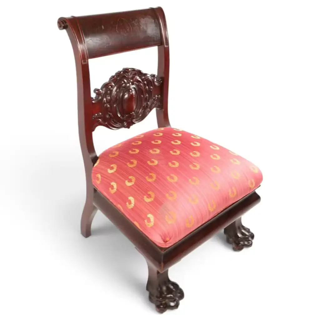 Lot 150: Classical Revival Mahogany Side Chair