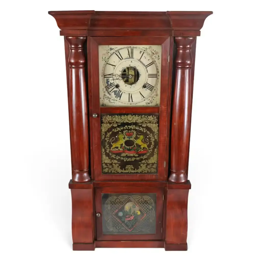 Lot 149: Seth Thomas Eight-Day Column Shelf Clock
