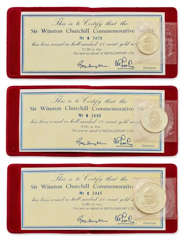 Three Sir Winston Churchill Commemorative Medals