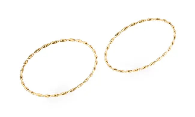 A pair of 9ct gold bangles