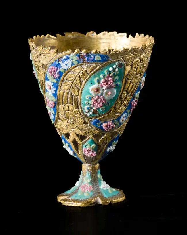 An enamelled gold zarf