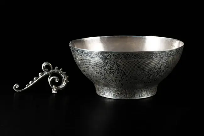 An nielloed silver wine cup,Ottoman empire