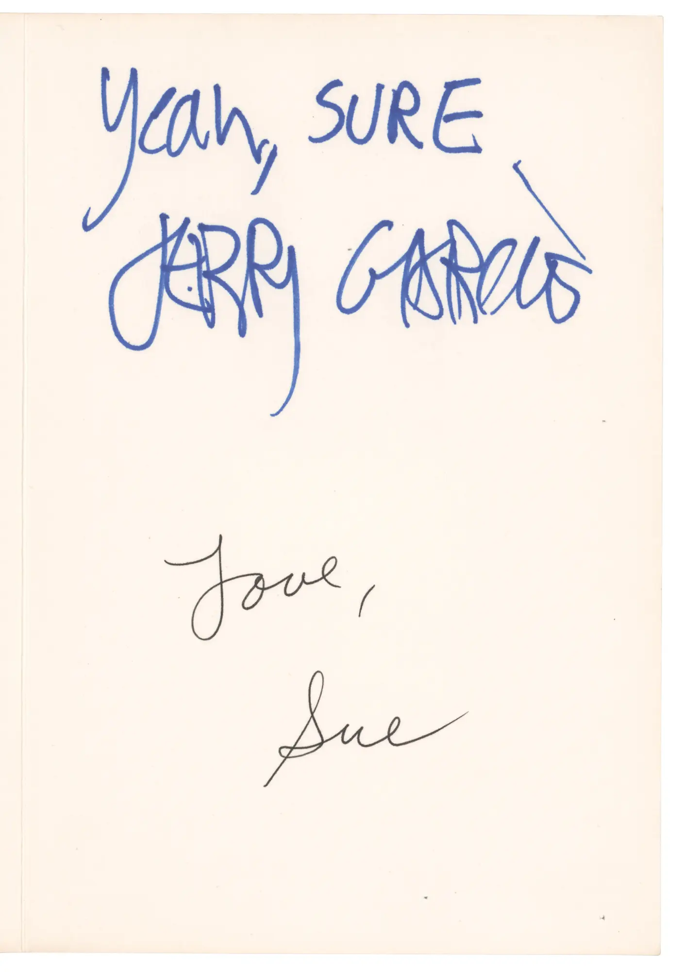 Grateful Dead: Jerry Garcia Signed Greeting Card