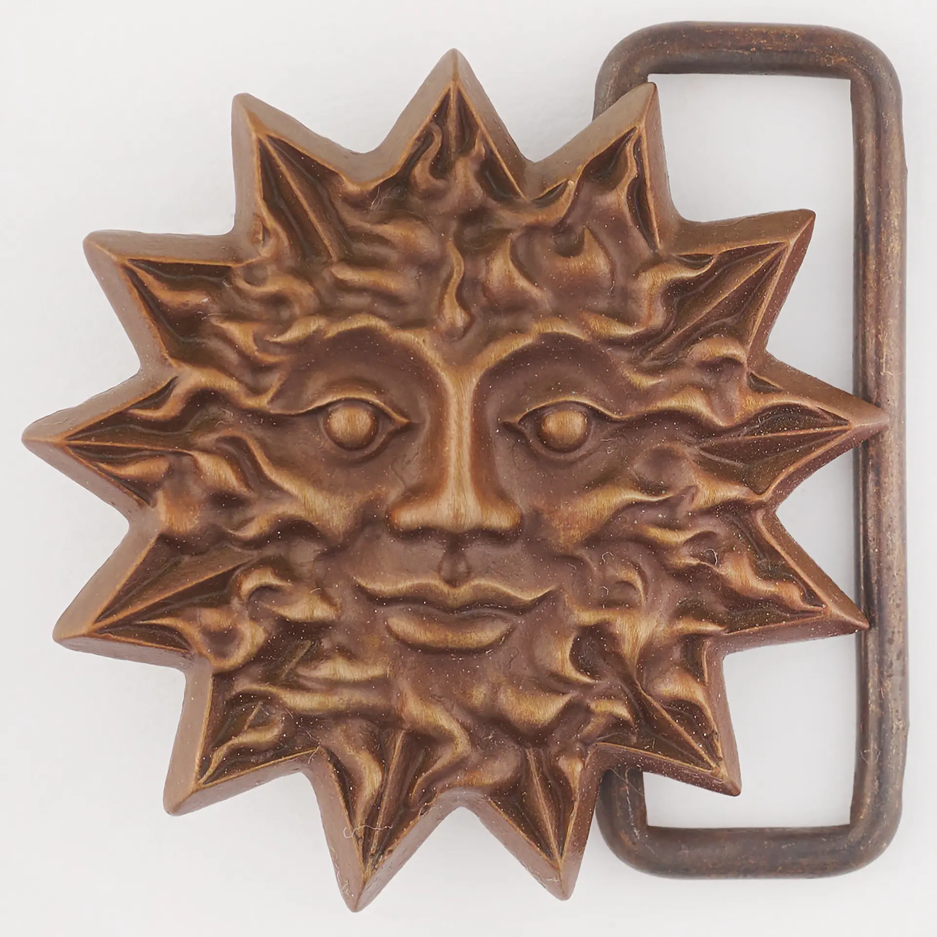 Grateful Dead: Owsley Stanley Bronze 'Sun Face' Belt Buckle