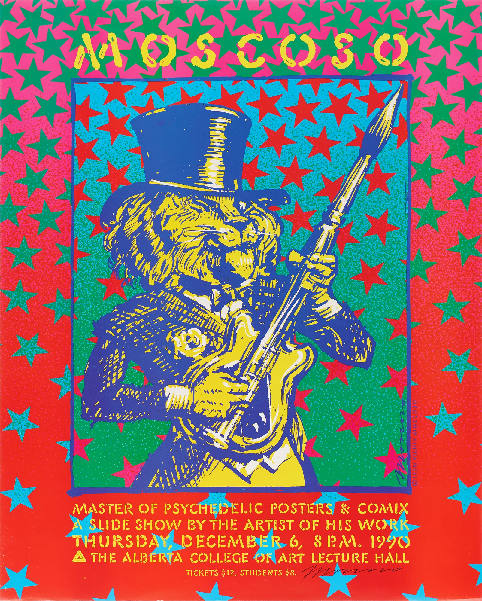 Grateful Dead: Victor Moscoso Signed Poster