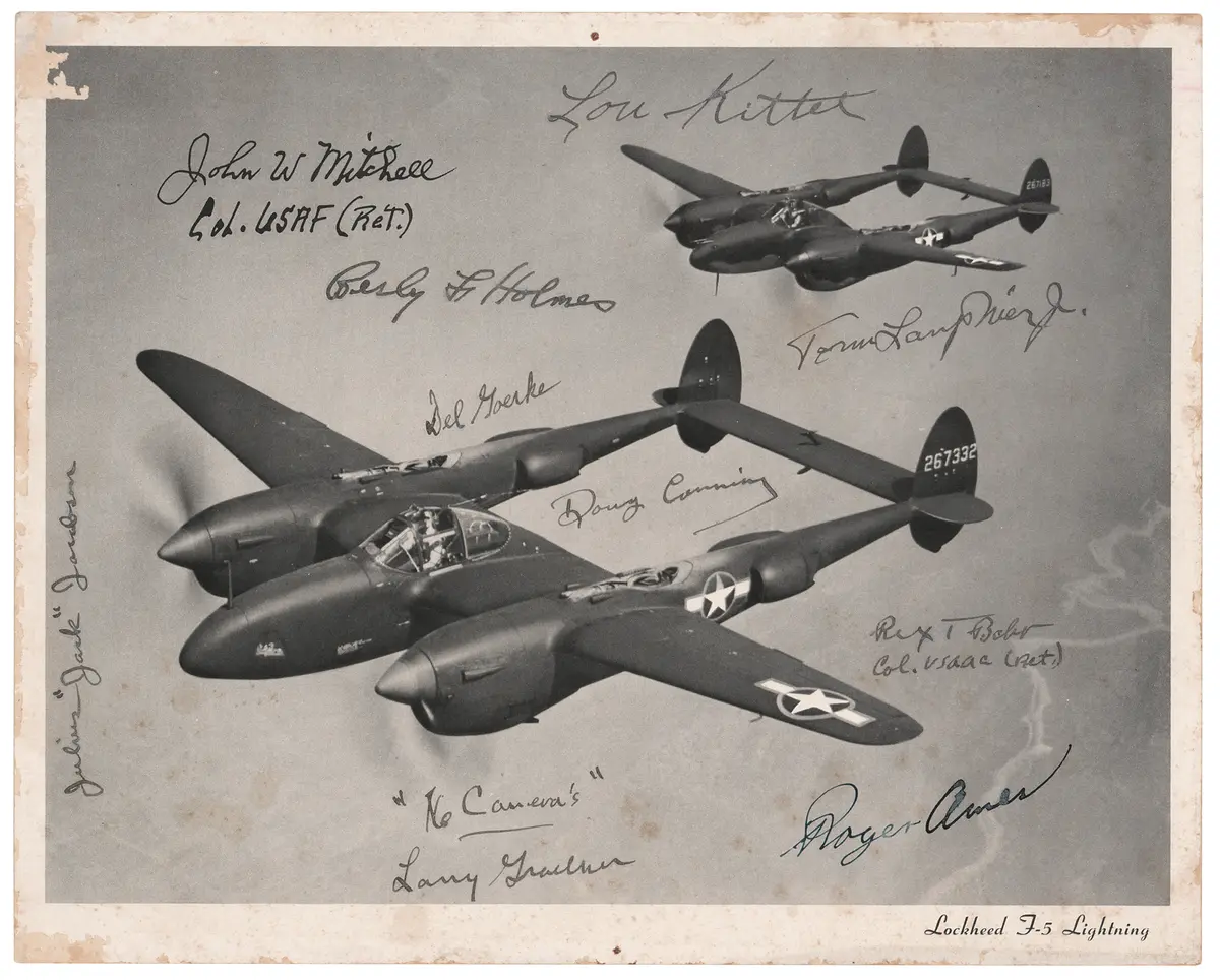 World War II: Operation Vengeance (10) Multi-signed P-38 Lightning