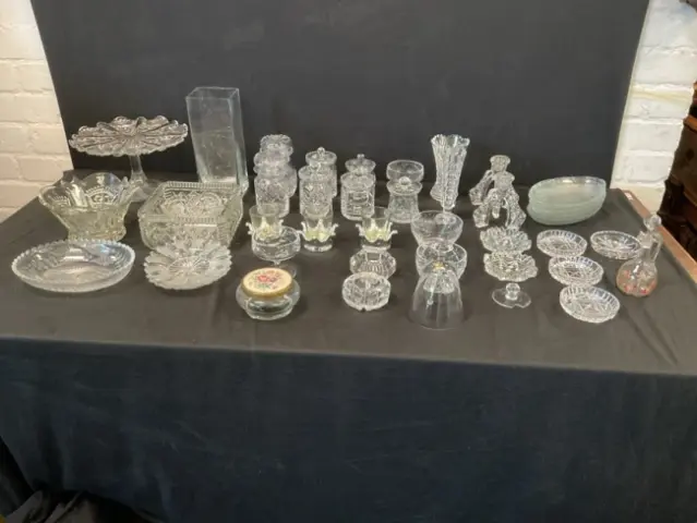 Miscellaneous glass - pickle & jam jars, a 1953 coronation bowl, sundae