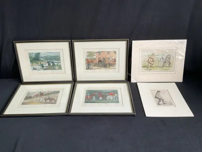 Henry Alken, four framed coloured prints - hunting subjects, shooting