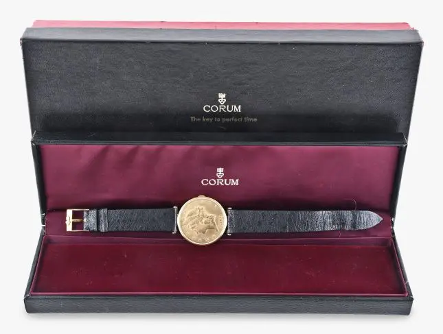 A late 20th century Corum 20 dollar gold coin wrist watch