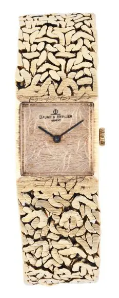 A mid - late 20th century gold Baume & Mercier wrist watch