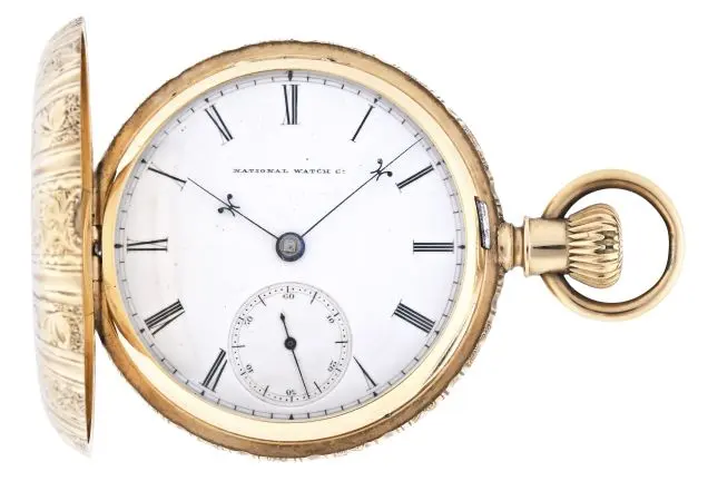 A late 19th century gold Elgin B.W. Raymond pocket watch