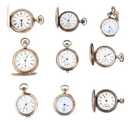 A lot of nine pocket watches in gold-filled cases